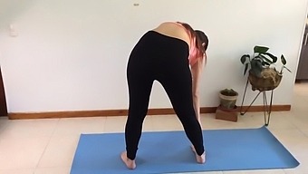 Muscular Brother Fucks His Hairy Sister During Yoga Session