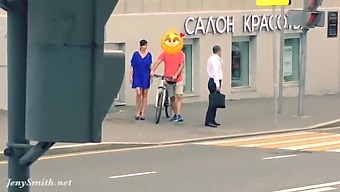 Secretly Recorded Footage Of Jeny Undressing In A Public Place