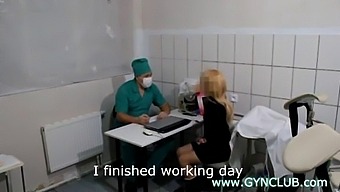 Amateur Blonde'S First Visit To Gynecologist For Examination