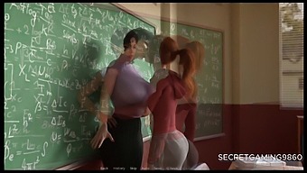 Una Milf Anime Con Grandi Tette E Un Enorme Pene Viene Riempita Di Sborra In Un'Animazione 3d