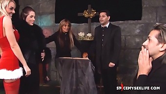 Add Some Excitement To My Love Life - Blonde Santa'S Naughty Adventure At The Church With A Nun And A Priest