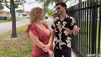 Sara Jay, A Voluptuous Cougar, Gets Drilled By A Teen With A Massive Member.