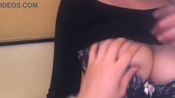 A Japanese Teenager With Large Breasts Is Touched On Her Chest
