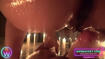 Amateur Milf Wifebucket'S Passionate Threesome With Big Natural Tits