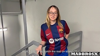 Barcelona Fan Gets Penetrated By Psg Fans In The Stadium Corridors!