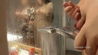 Stepmother Caught Him Masturbating In The Bathroom And She Likes To Watch. My Pervert Family.